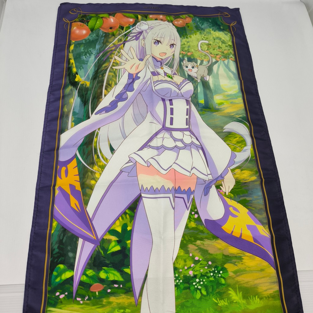 Official Cloth Poster Bandai Ichiban Kuji Re Zero Starting Life in Another World Hajimeru Isekai Sei