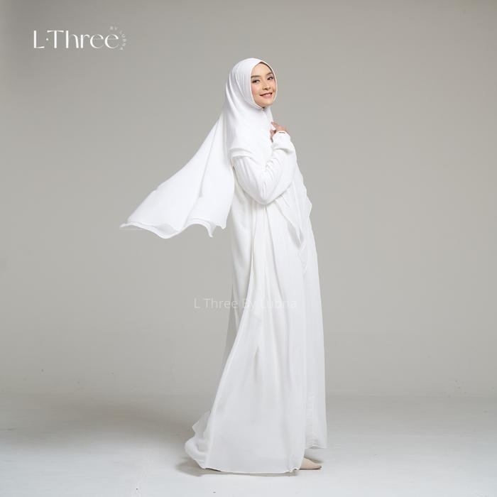 Maira Gamis Set Umrah - Lthree By Lubna Simple Elegant Gamis Syari Muslim Wanita Terlaris