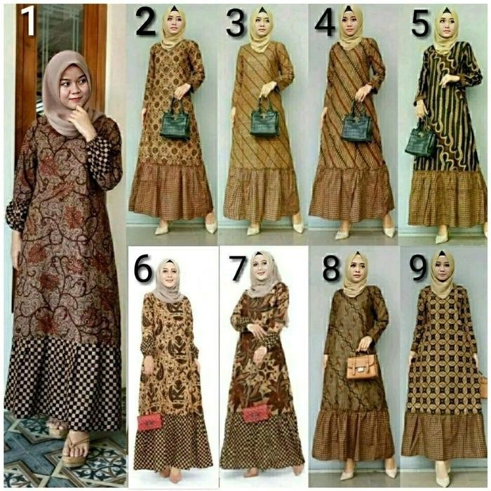 Gamis Modern Gamis Batik Gamis Muslimah Bahan Katun Wanita Best Seller