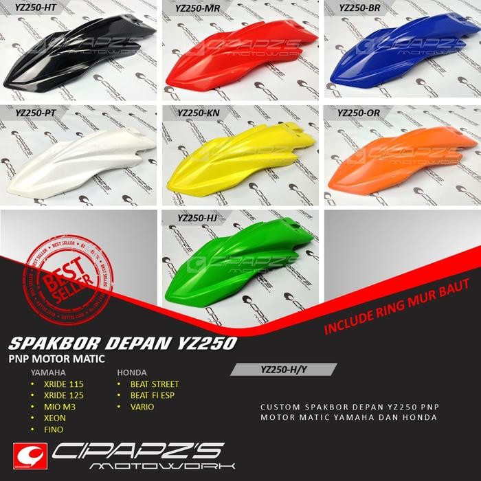 yz250 - spakbor depan yz250 pnp motor matic / spakbor depan xride / spakbor depan beat street kode