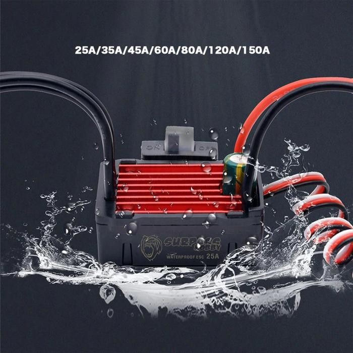 Stok Baru surpass hobby esc brushless 35A 45A 60A rc car brushless wltoys HSP Remote Control