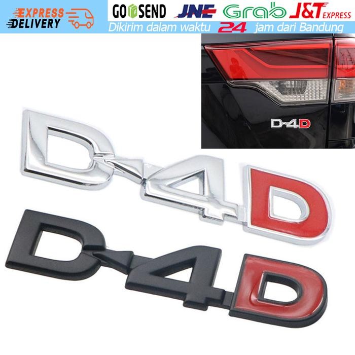 Emblem Logo D-4D D4D Innova Fortuner 3D Metal Stiker Emblem Toyota