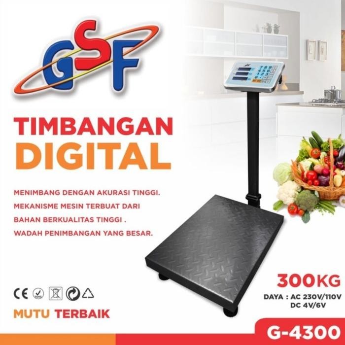 TIMBANGAN BARANG DIGITAL GSF 300KG / TIMBANGAN DUDUK TIMBANGAN LANTAI