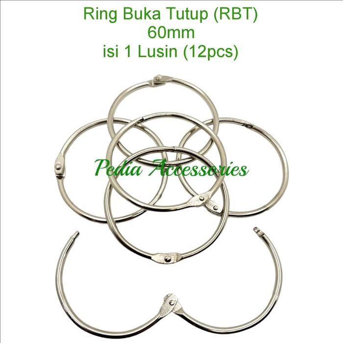 

RING BUKA TUTUP/RING MENU/RING BUKU/RING BINDER 60MM-(12 PCS) KODE 1252