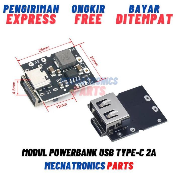 Modul Powerbank Usb Type-C 2A