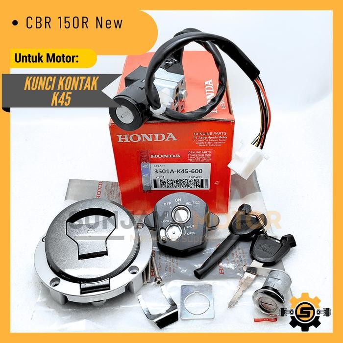Diskon Kunci Kontak Set K45 Keyset Original Honda Cbr150R New Cbr 150R Led Kunci Motor 1 Set Key Set