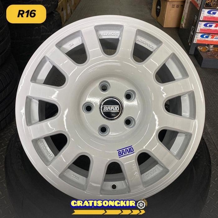 velg mobil r16 BRAID RALLY PCD 5X100 ring 16 Veloz Xenia Sienta altis