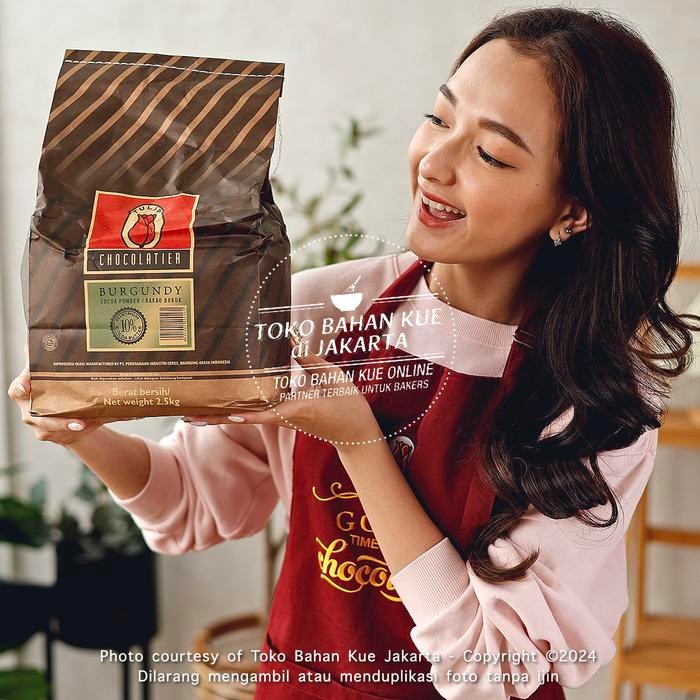 

Tulip Burgundy 2,5kg Sak Pure Cocoa Powder Cokelat Bubuk Murni Tulip Chocolatier Coklat Bubuk Kakao
