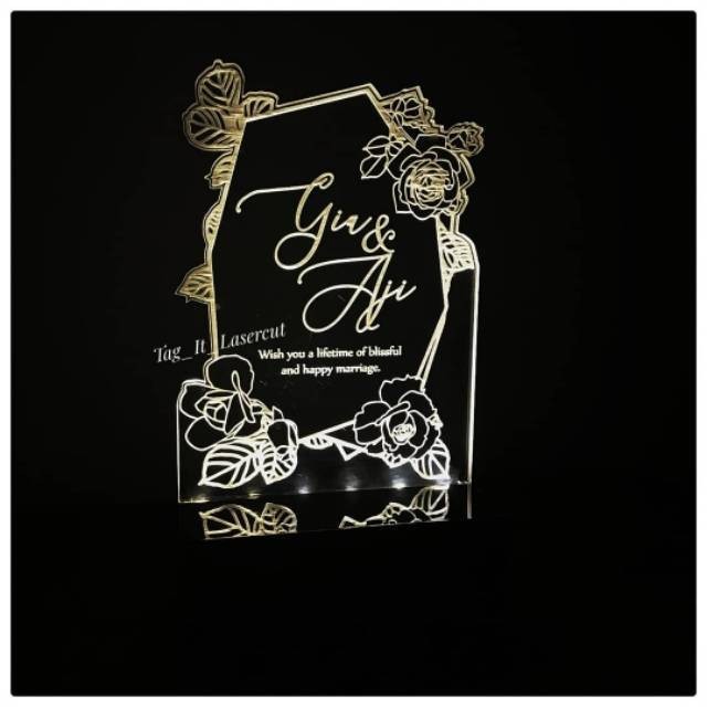 (Expert) Lampu 3D LED Transparan Design Custom / Lampu hias