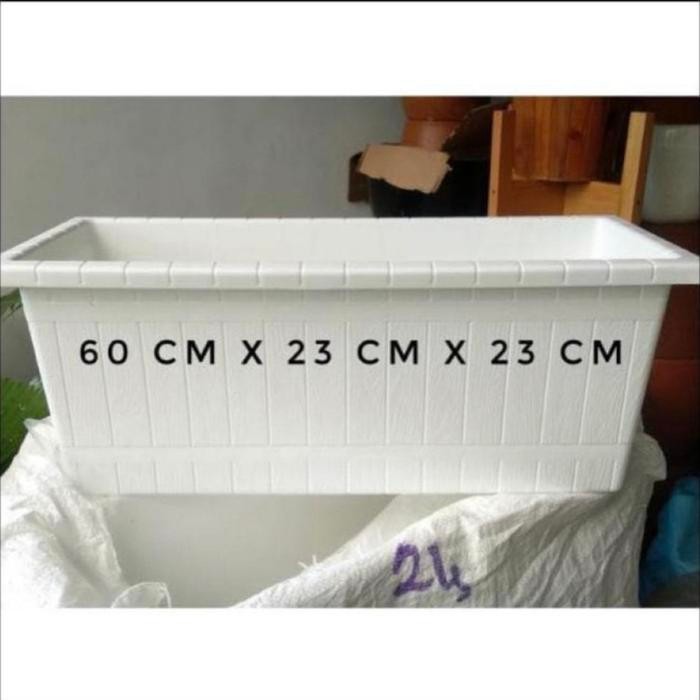 Pot panjang 60 cm / pot panjang putih