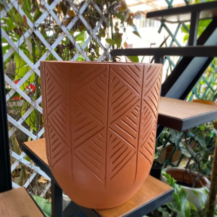 Pot terakota ketupat BESAR / gerabah / pot terakota murah