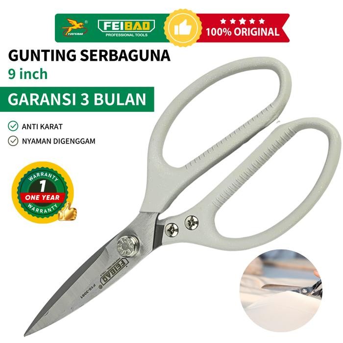 

YUEFEIBAO Feibao Gunting Serbaguna 9 Inch / Multifunction Scissors 225mm / Stainless Steel /
