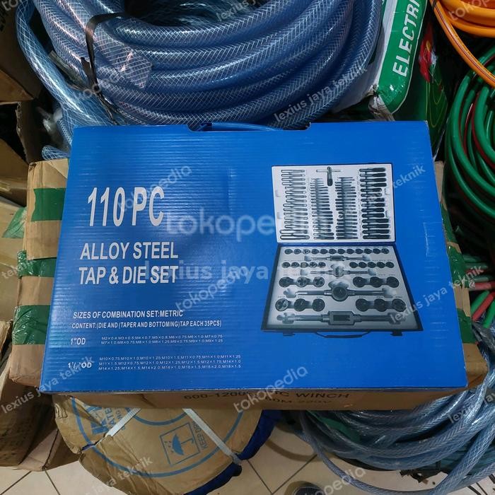 

tap and dies 110pcs pengganti krisbow m2 m18 set good quality