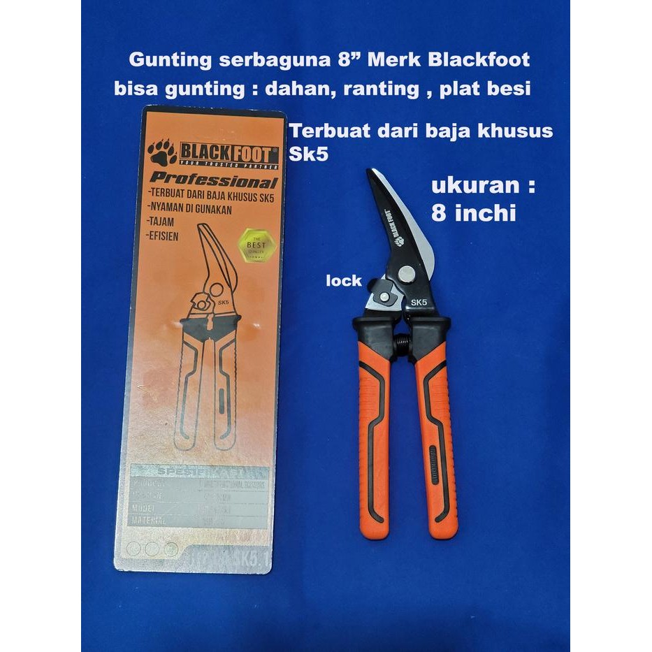

gunting serbaguna 8" blackfoot SK5 gunting seng - plat multifungsi