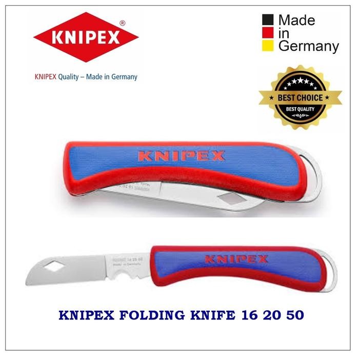 

Pisau Cutter Lipat 16 20 50 KNIPEX Folding Knife for Electricians
