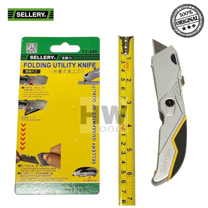 

FOLDING UTILITY KNIFE AKRILIK PISAU CUTTER LIPAT SELLERY 12-249