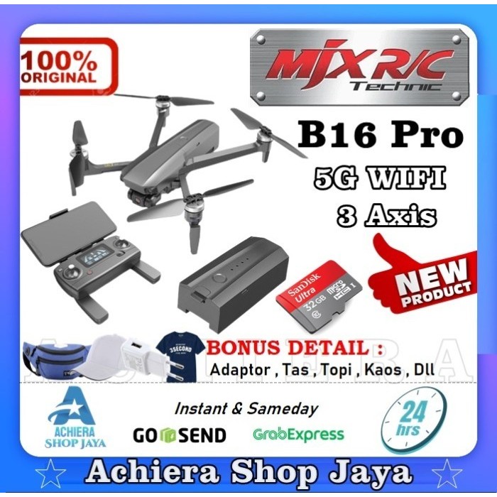 [Expert] Drone MJX Bugs 16 Pro B16 Pro EIS 5G WIFI FPV Dengan 3-axis Gimbal GPS