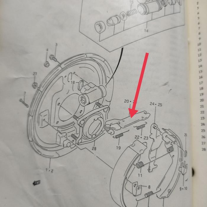 Setelan Rem Belakang Tromol Sebelah Rh Suzuki Vitara Escudo Sidekick