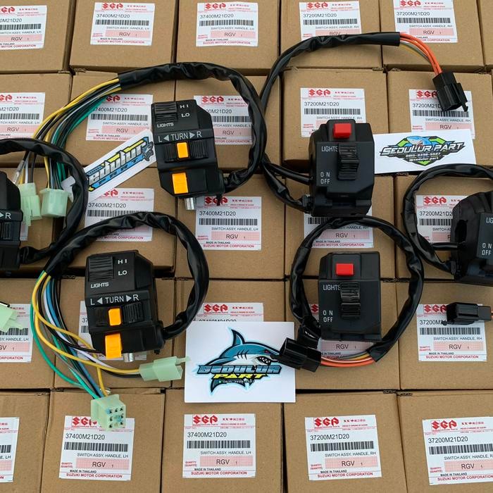 Holder Saklar Switch Assy Set Kiri Kanan Satria 2 Tak Lumba Hiu Sgp