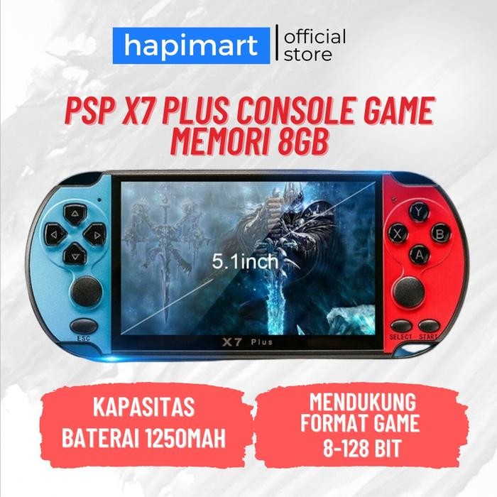 Gameboy Konsol Game PSP X7 Plus Screen Besar 4.3 Inch 8GB Musik Video
