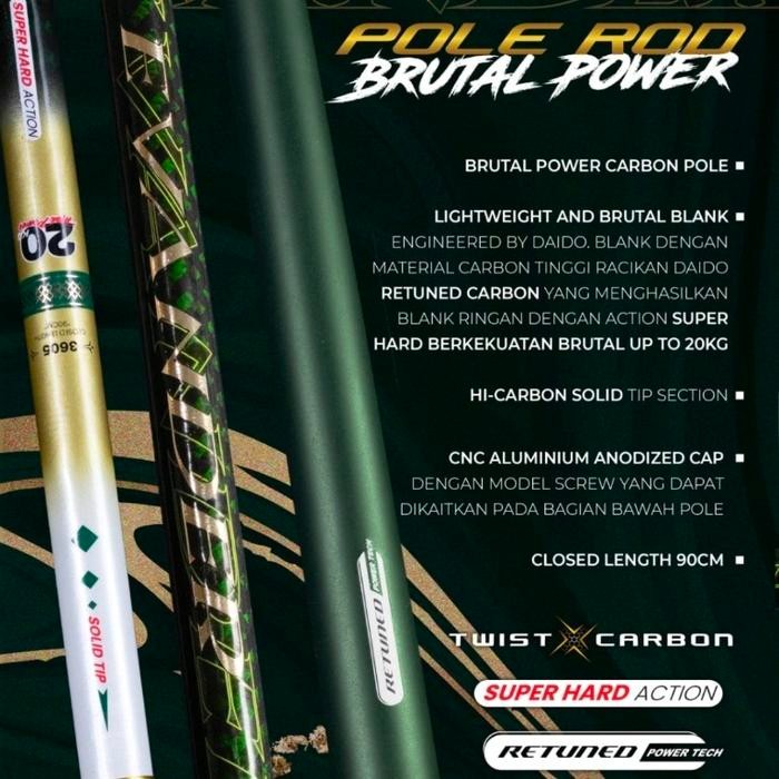 Joran Pancing Tegeg Daido Evander Brutal Carbon Kaku Super Hard