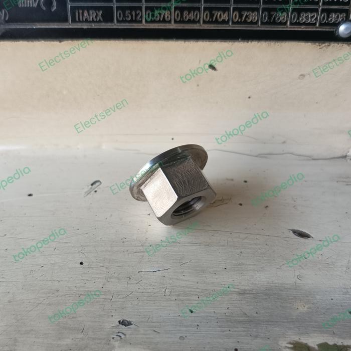 STAINLESS MUR FLANGE M10x1.25 KUNCI 17, FLANGE 25mm