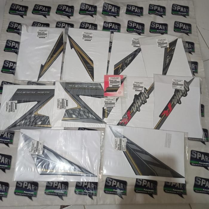 Termurah Stiker Setiker Stripping Striping Fullset Hitam Ninja R 2014 Original