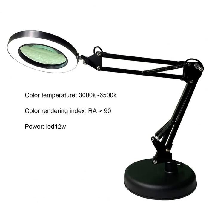 

Termurah Kaca Pembesar Multifungsi Magnifying Glass 10X Led Table Lamp