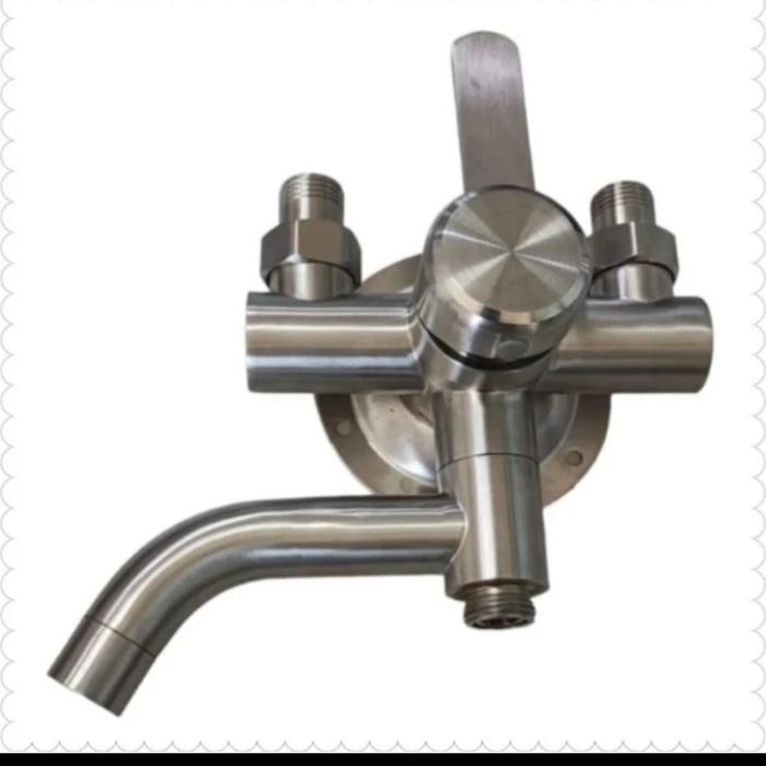 PREMIUM Kran Shower Mixer /Keran Air Panas Dingin Universal tanpa bobok tembok