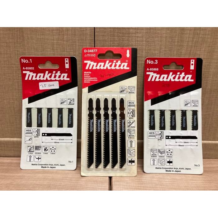 PREMIUM Mata Gergaji Jigsaw Kayu Ukir Makita T244D Jig Saw Blade Kepala Lubang