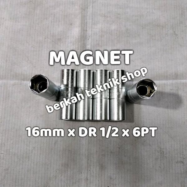 PREMIUM ORI MATA SOCK MAGNET 16 MM panjang kunci busi 16