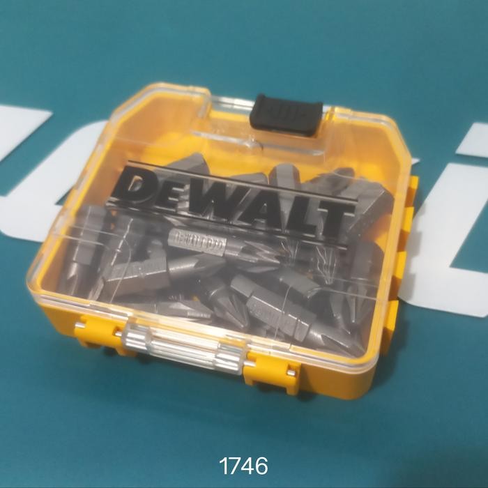 PREMIUM dewalt storage case mini + 25 bits original mata obeng hex magnet drill bits box dewalt