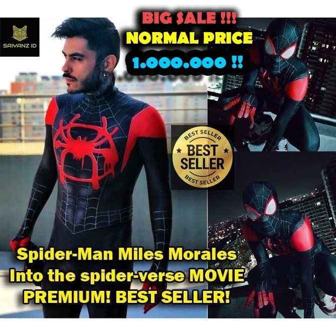 PREMIUM KOSTUM SPIDERMAN MILES MORALES MARVEL BEST SELLER COSPLAY 