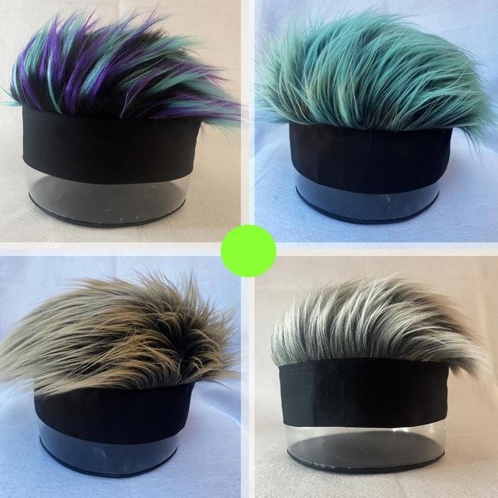PREMIUM Topi Rambut Palsu , Topi Wig Pria , Ikat Kepala Totopong Sunda ,
