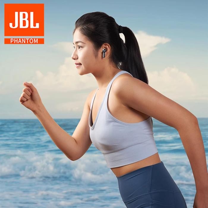 Terlaris Original Jbl Phantom Earphones Wireless Bluetooth Headphones Hd Microphone Call Noise