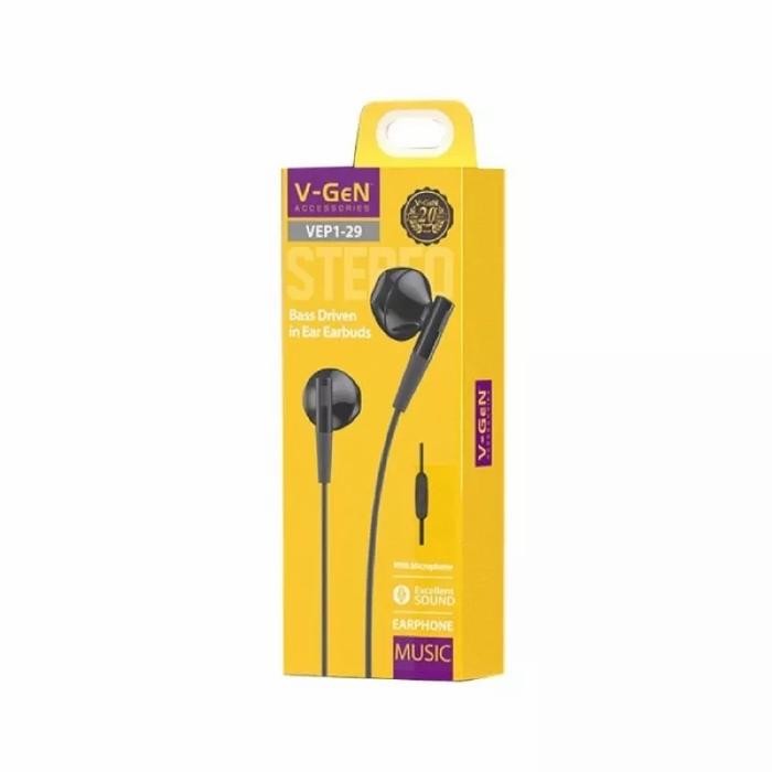 Terlaris Earphone V-Gen Vep1-29 Original Bass Driven In Ear Earbuds Ongkir Termurah