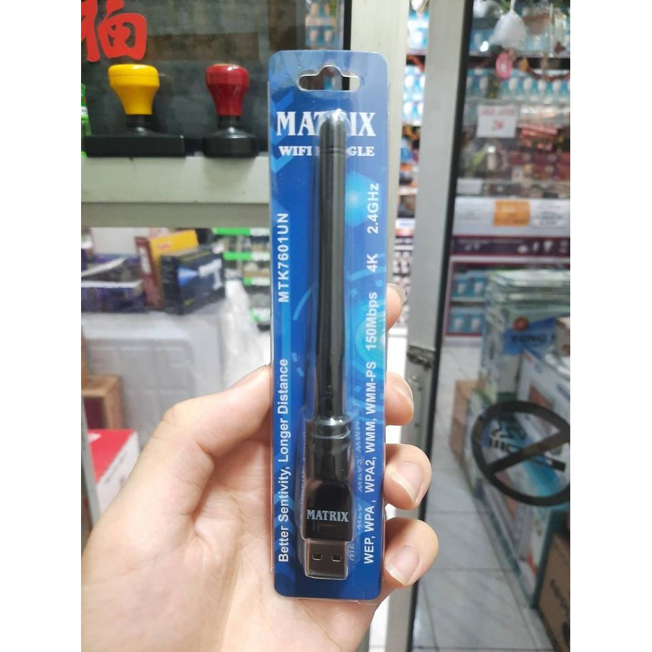 Dongle Matrix Usb Wifi Receiver Hd Adapter 150Mbps Mtk7601Un Mtk7601 Terbatas