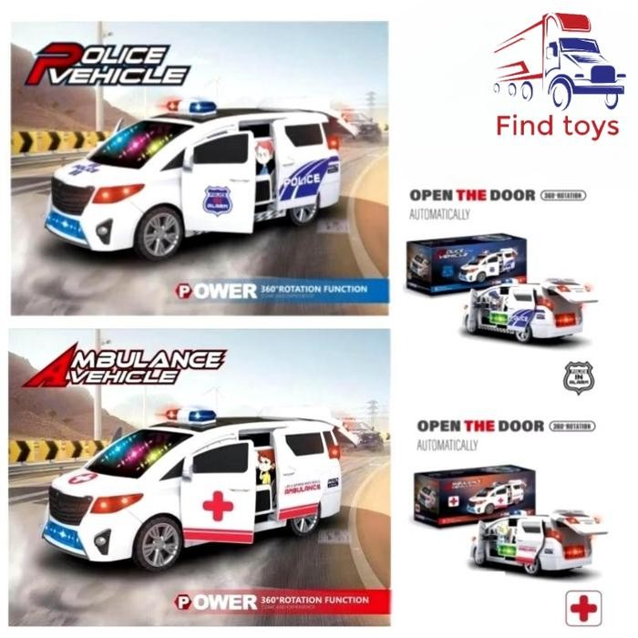 MAINAN MOBIL AMBULANCE JUMBO BISA BUKA SEMUA PINTU