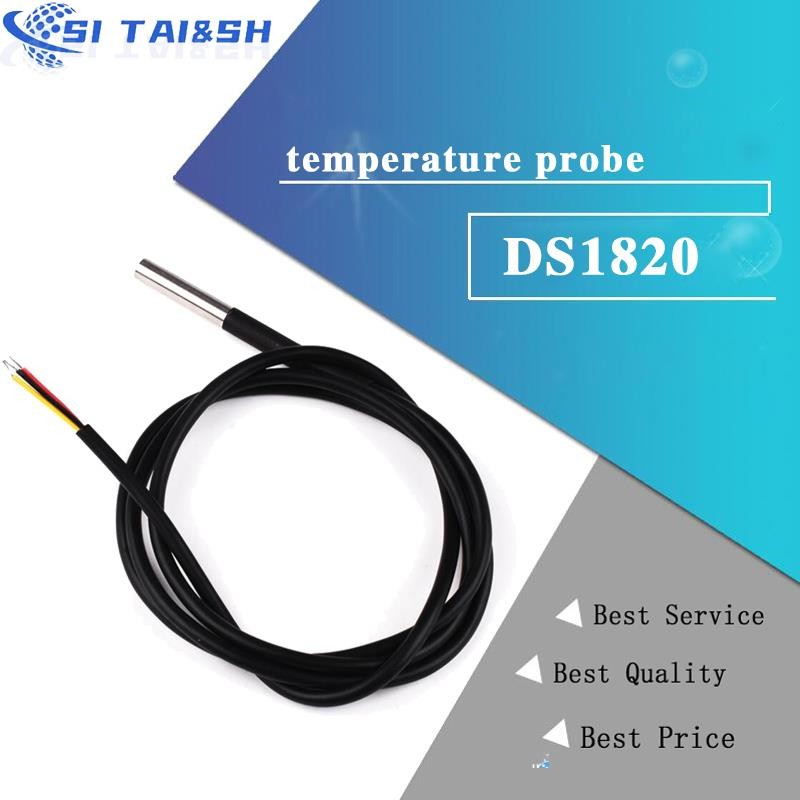 IMPORT DS1820 STAINLESS STEEL PACKAGE WATERPROOF DS18B20 TEMPERATURE PROBE TEMPERATURE SENSOR 18B20