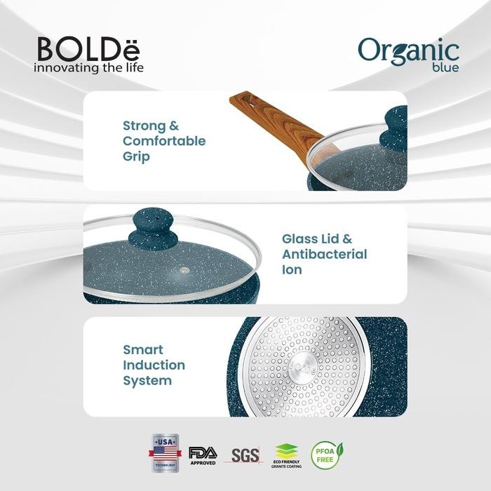 BOLDE ORGANIC GREEN PAN SET 5PCS - PANCI SET 5 PCS