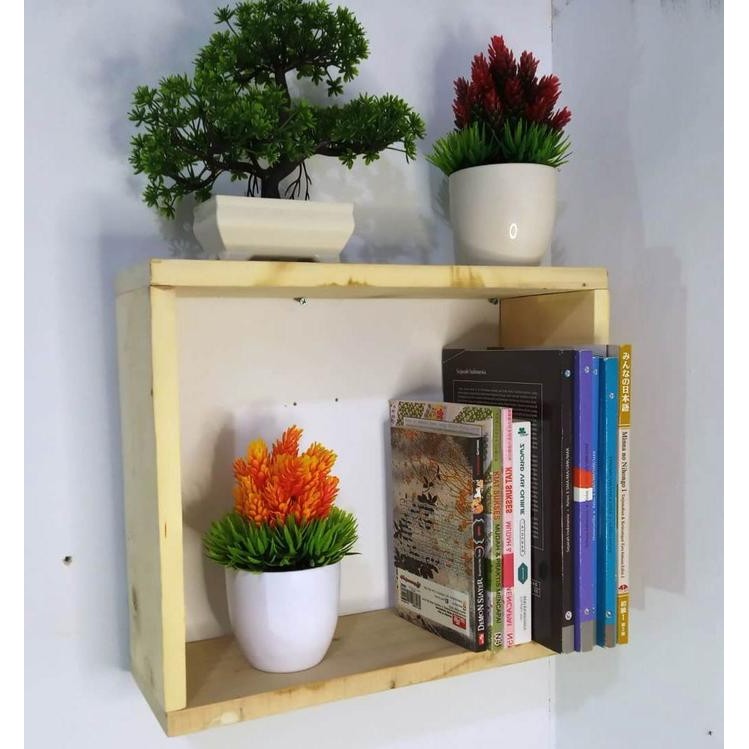 RAK BUKU MODEL KOTAK GANTUNG KE DINDING SISTEM RAKIT