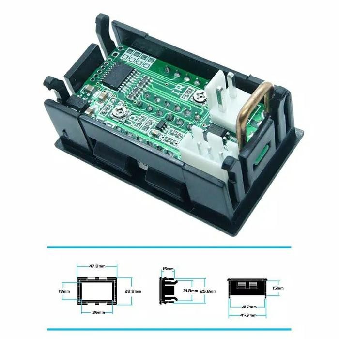 Voltmeter Volt Amper Volt Meter Amper Meter 4 Bit 4 Digit Display