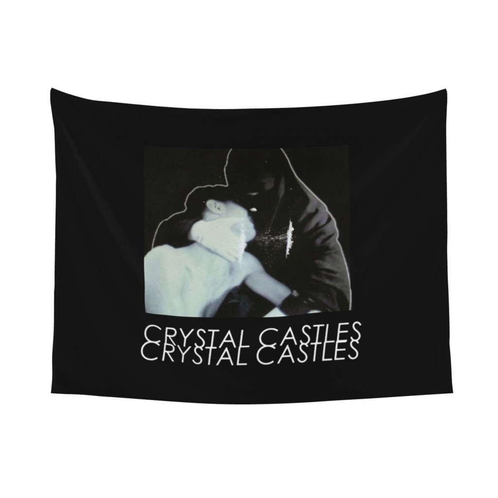 Crystal Castles Tapestry Hippie Fabric Wall Hanging Electronic Music Decor For Bedroom Background