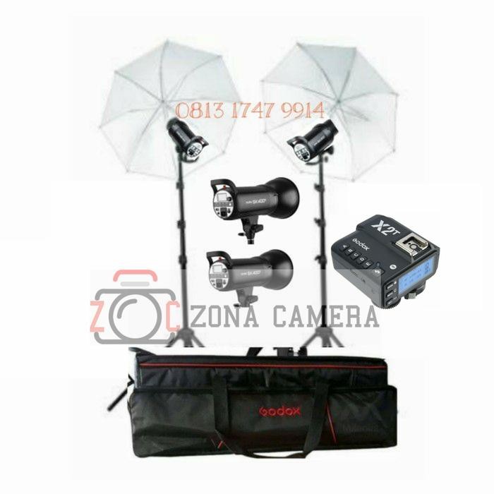 Paket Sk400Ii Lighting Flash Strobo Foto 400W Sk400 Ii Sk 400Ii Lampu