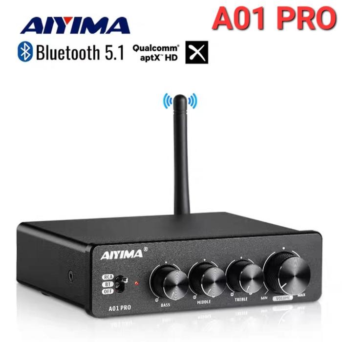 Aiyima A01 Amplifier 2X100W Tpa3116D2 Class-D Amplifier & Bt 5.1