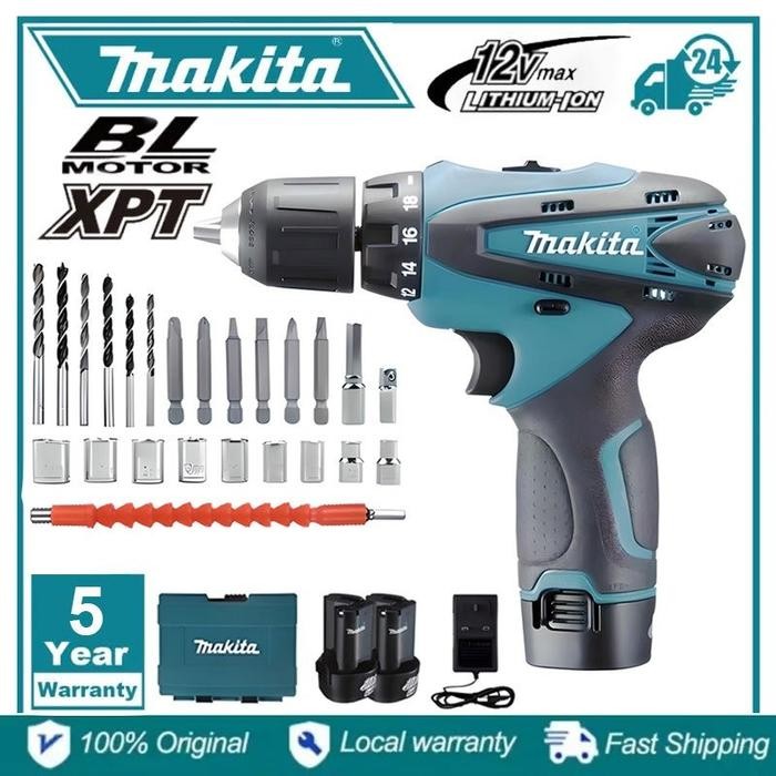 [Layanan Garansi Lima Tahun] Makita Df330D12V Bor Senter Nirkabel, Diimpor Dari Jepang, Berlian