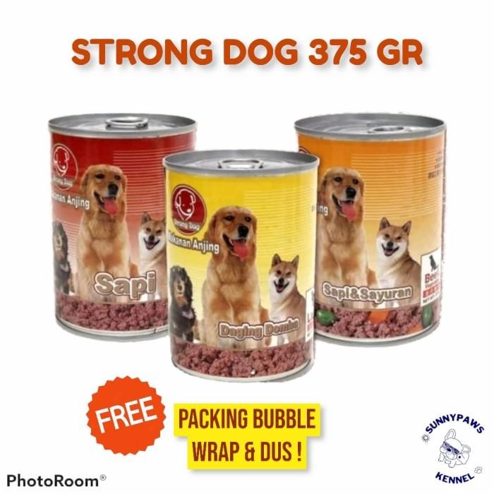 [Grosir] Strong Dog 375 Gr Makanan Anjing Kaleng Wet Food Basah