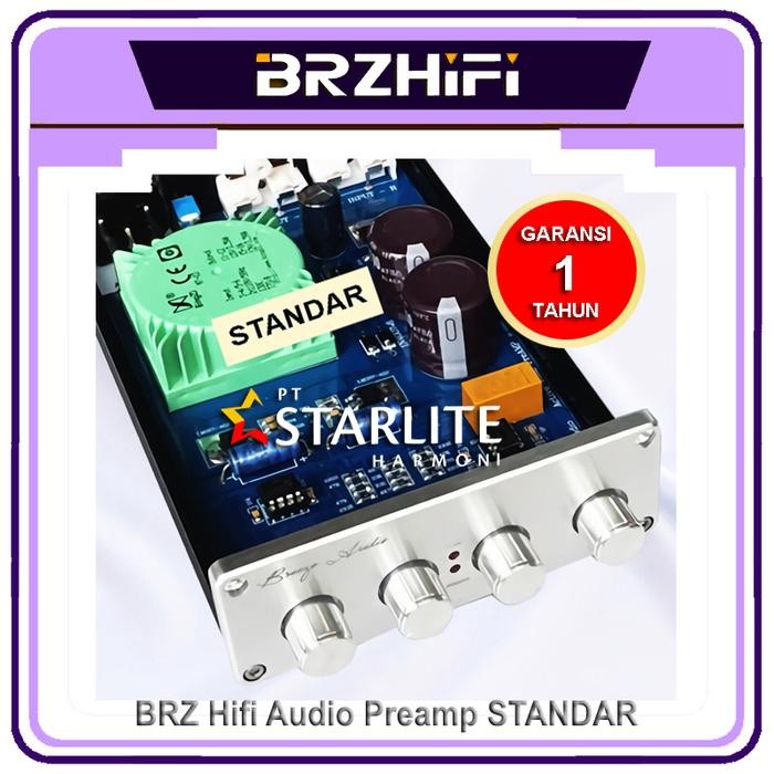 Brz Hifi Audio Preamp F1 Mk2 Tone Control Bass, D & Treble - Standar