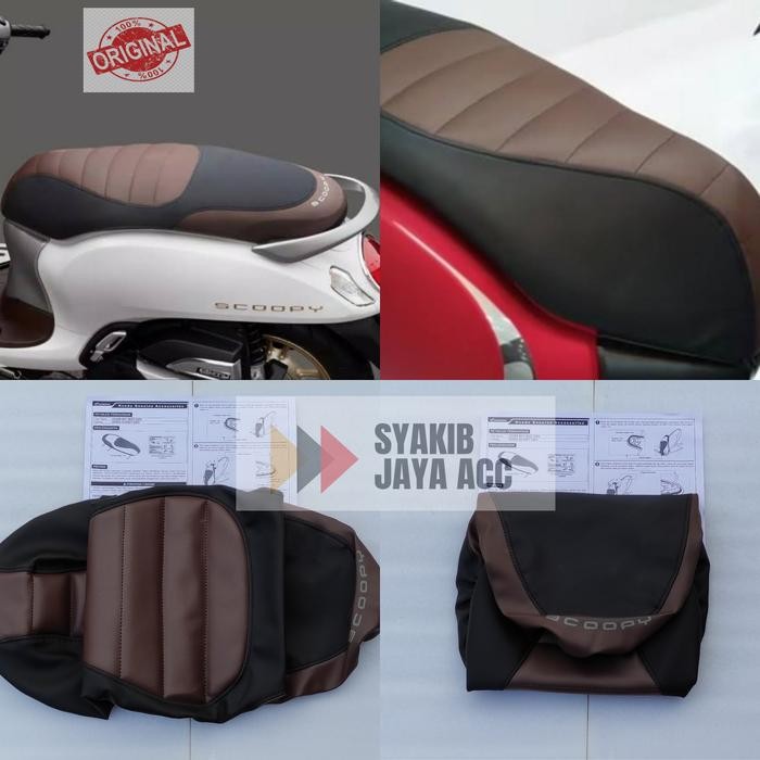 SARUNG JOK / SEAT COVER HONDA SCOOPY 2021 ORIGINAL