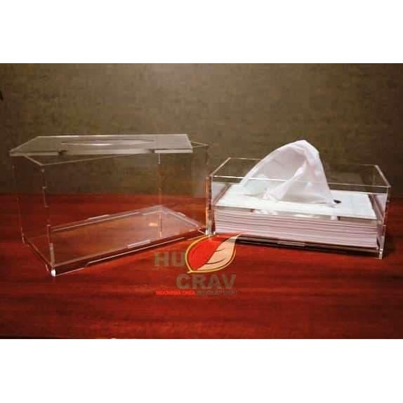 Bs Kotak Tisu Akrilik / Acrylic Tissue Box Panjang - Tebal 5Mm & 3Mm Kode 802